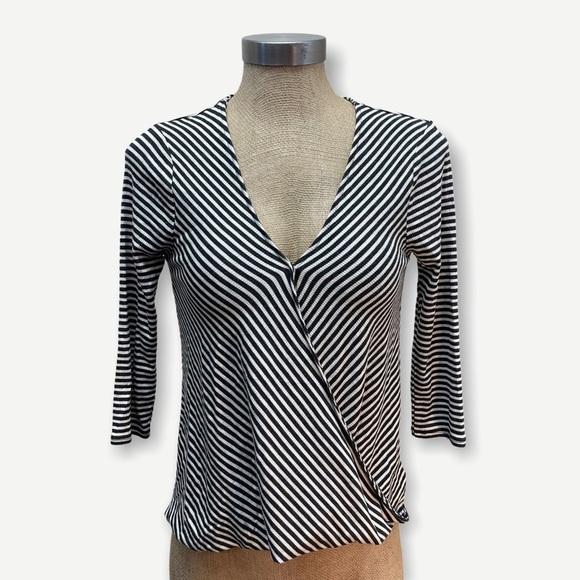 Anthropologie eri‎ + ali striped wrap top - Picture 2 of 6